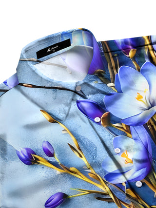 men's botanical shirt side view
