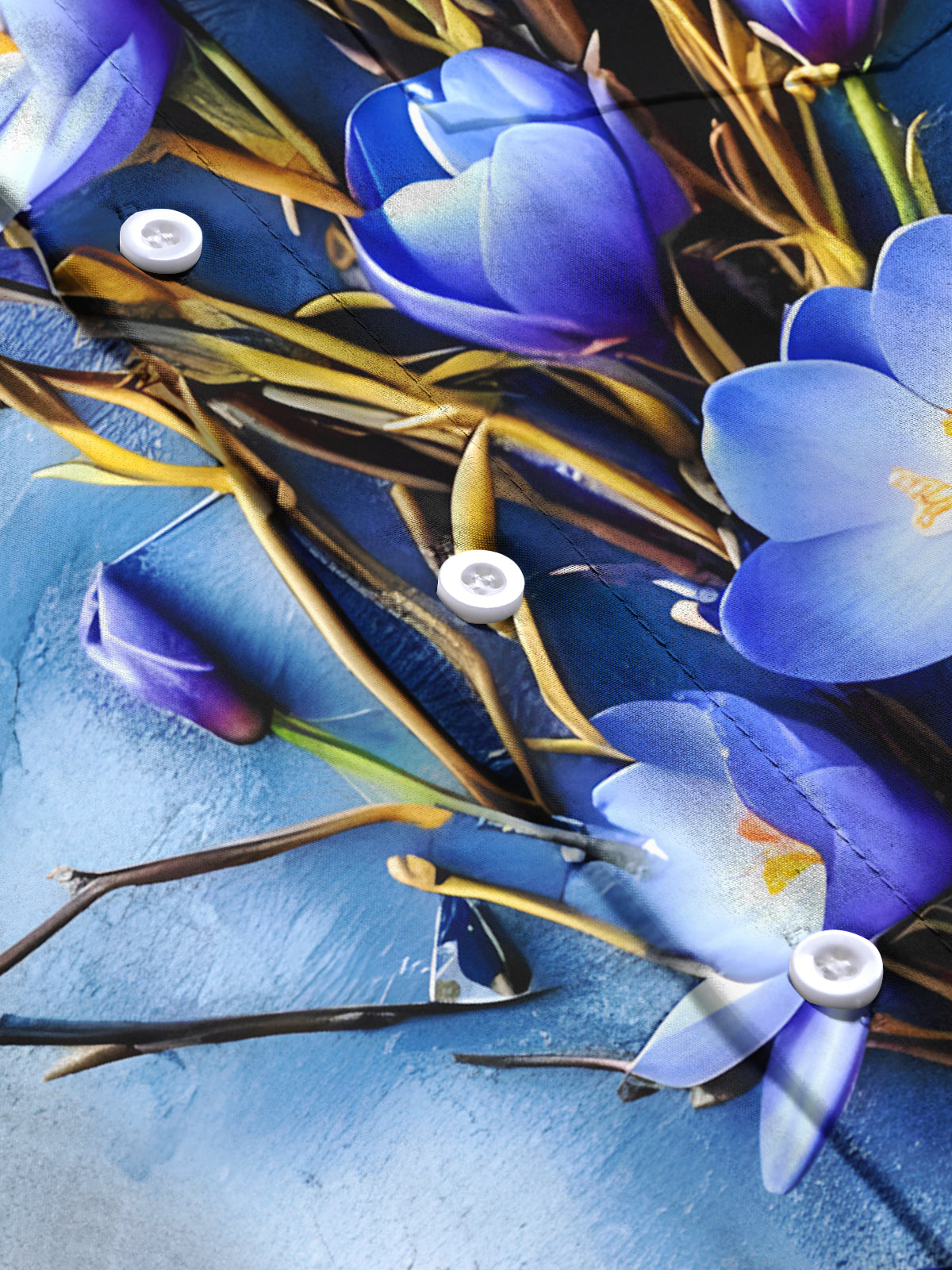 Floral Men's Pocket Short Sleeve Shirts