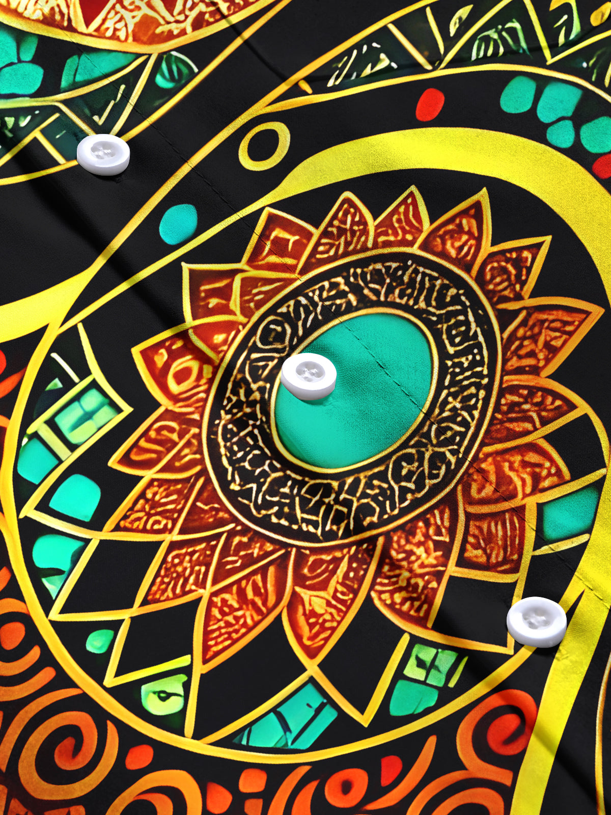 Vintage Mandala Men's Pocket Short Sleeve Shirts