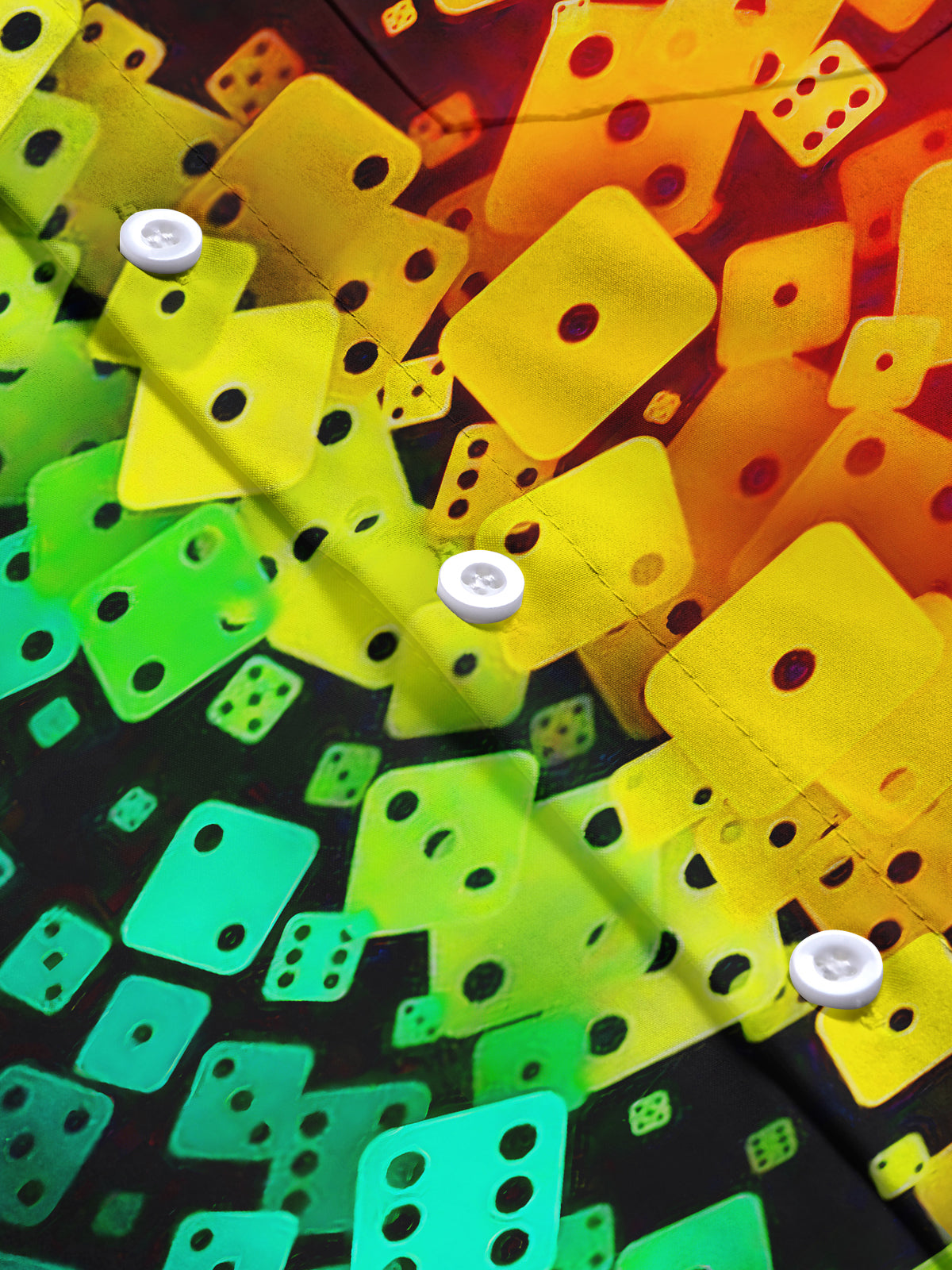 Contrasting Dices Men's Pocket Short Sleeve Shirts