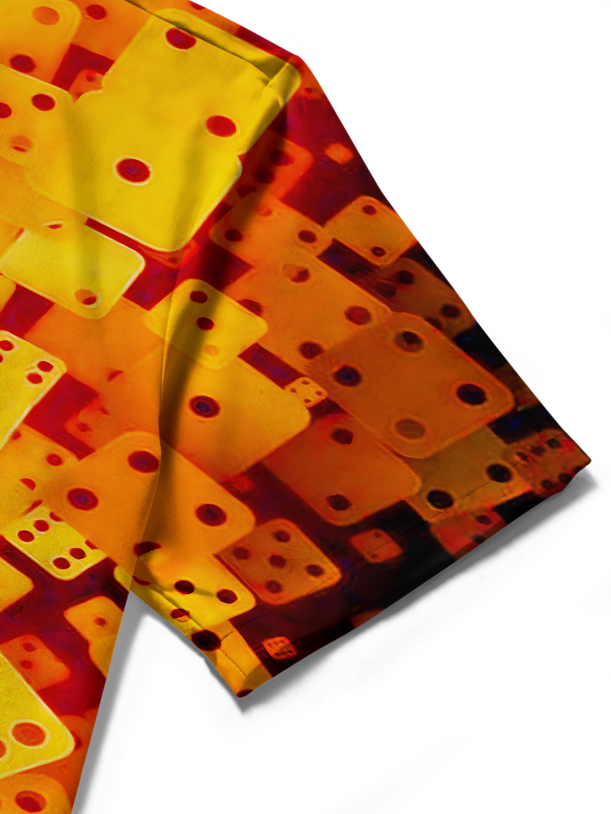 Contrasting Dices Men's Pocket Short Sleeve Shirts