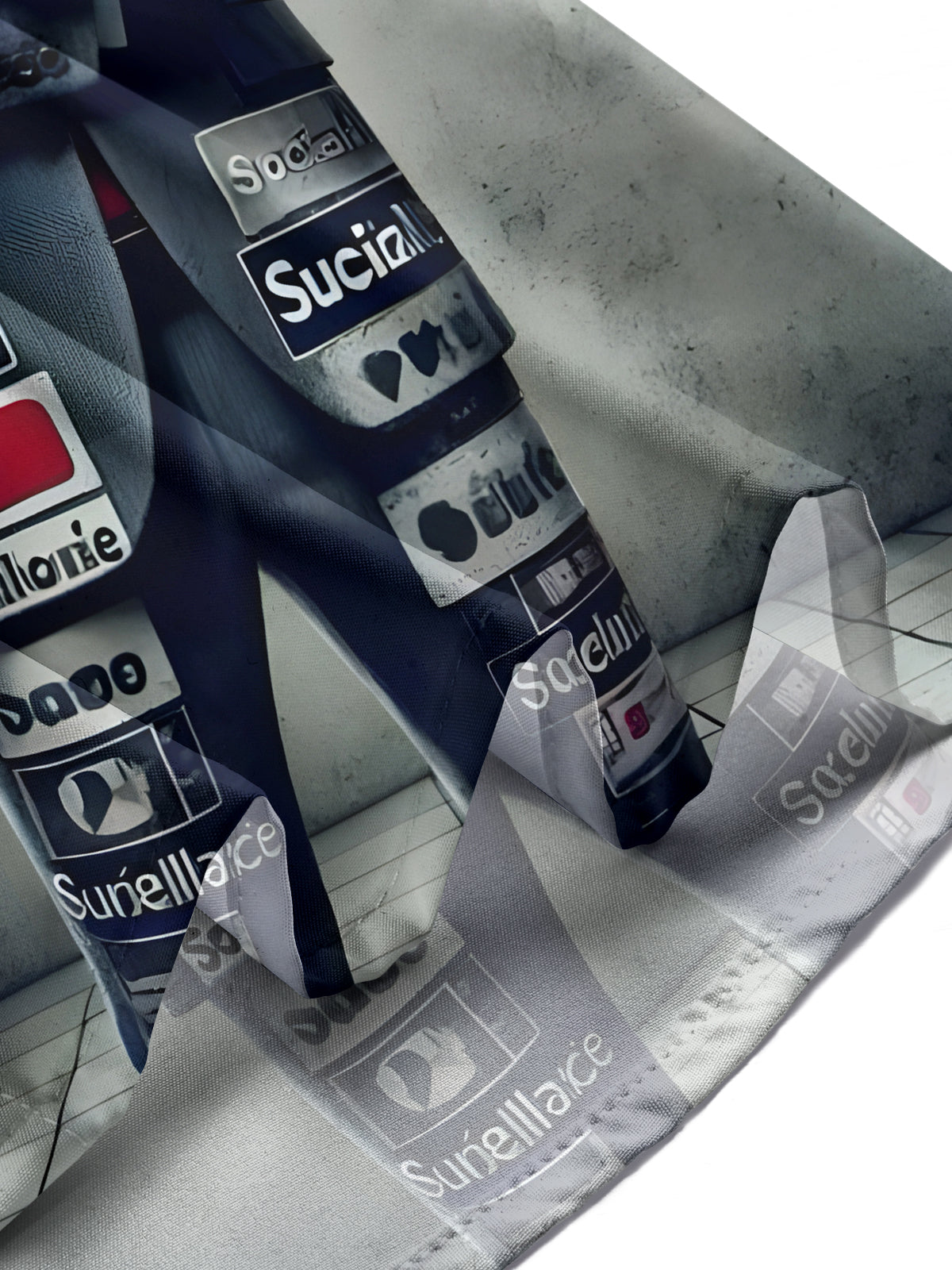 Funny Social Media Under Surveillance Men's Pocket Short Sleeve Shirts