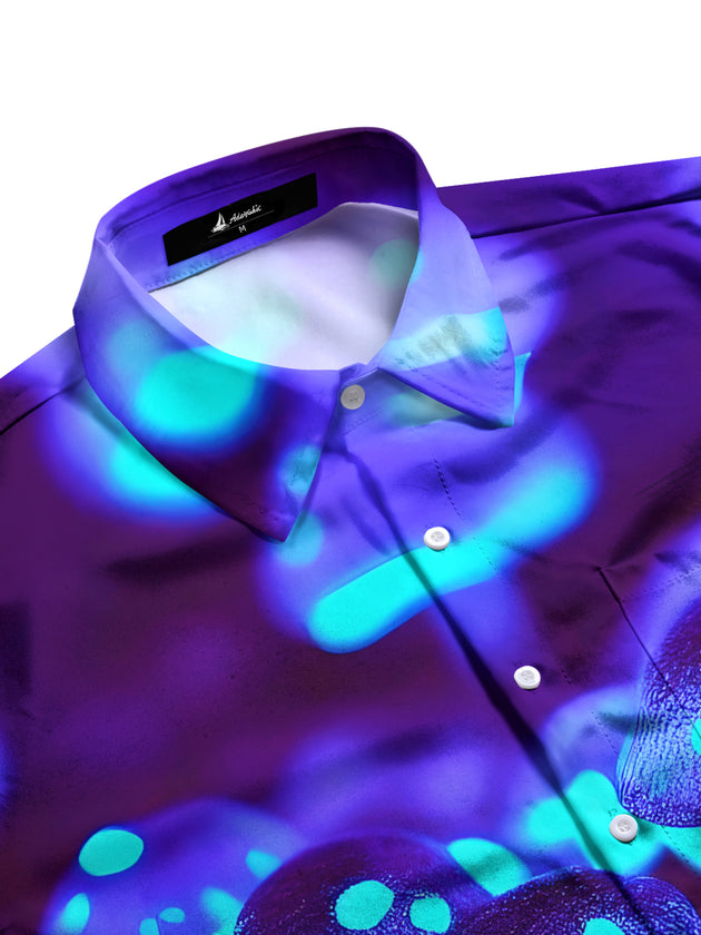 men's nature print shirt side view