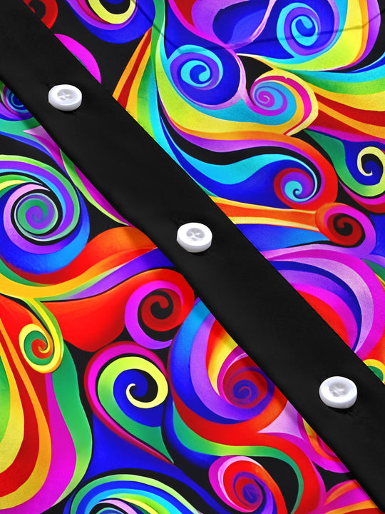 Hawaiian Abstract Men's Pocket Short Sleeve Shirts