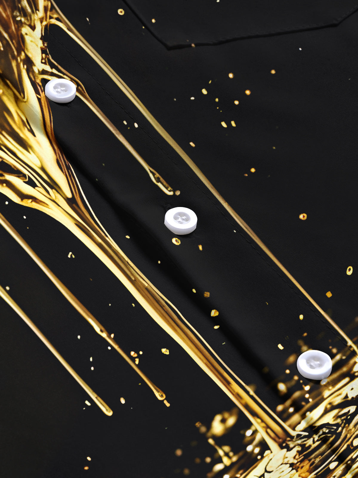 Water Drop Men's Pocket Short Sleeve Shirts