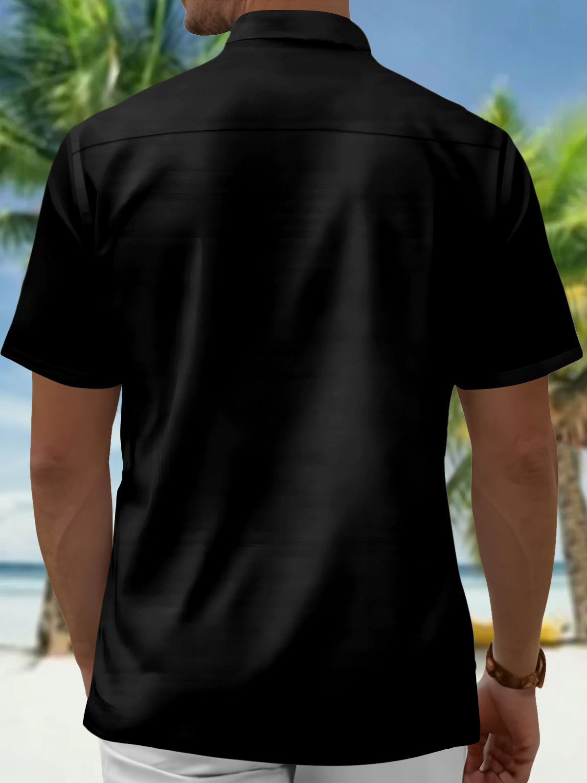 Music Tie Dye Men's Pocket Short Sleeve Shirts