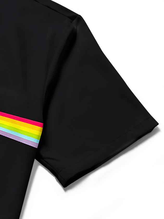 men's tie dye shirt close-up short sleeve