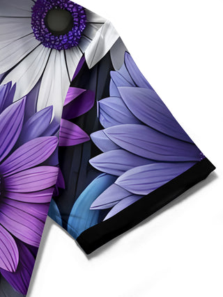 men's floral shirt close-up short sleeve
