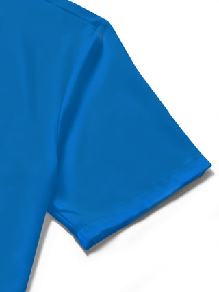 men's printed shirt close-up short sleeve