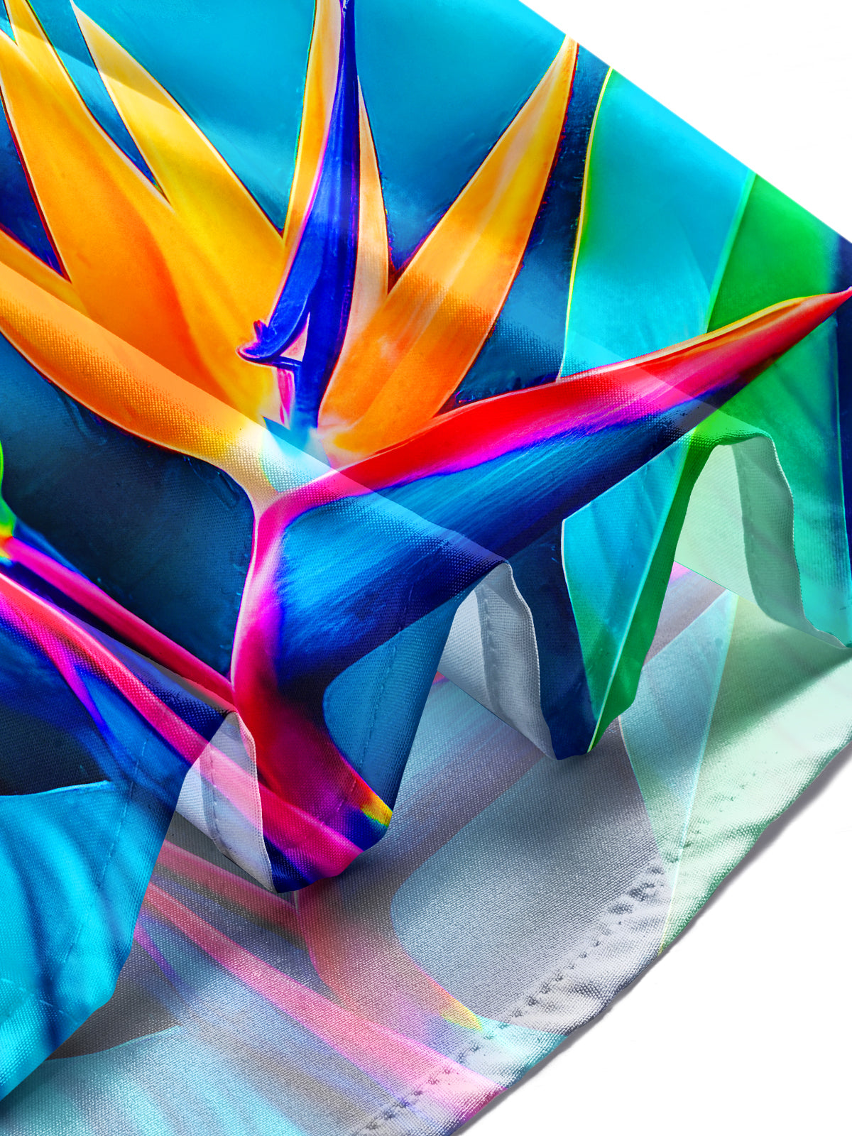 Bird of Paradise Flower Leaves Men's Pocket Short Sleeve Shirts