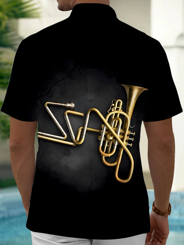 men's band shirt back view