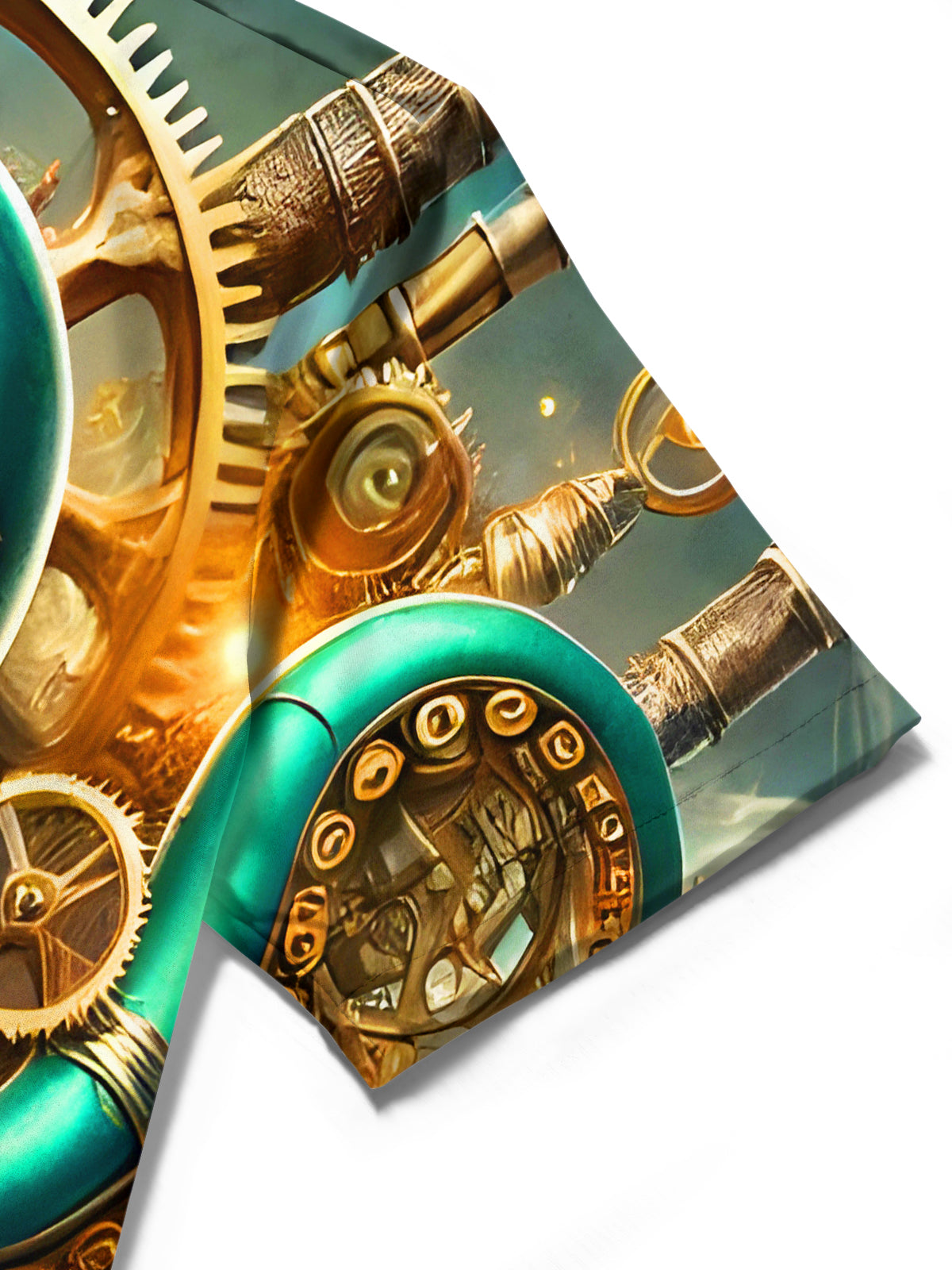 Octopus Gear Wheels Men's Pocket Short Sleeve Shirts