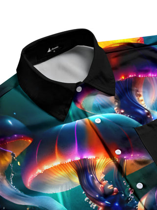 men's Hawaiian short sleeve flat lay shirt
