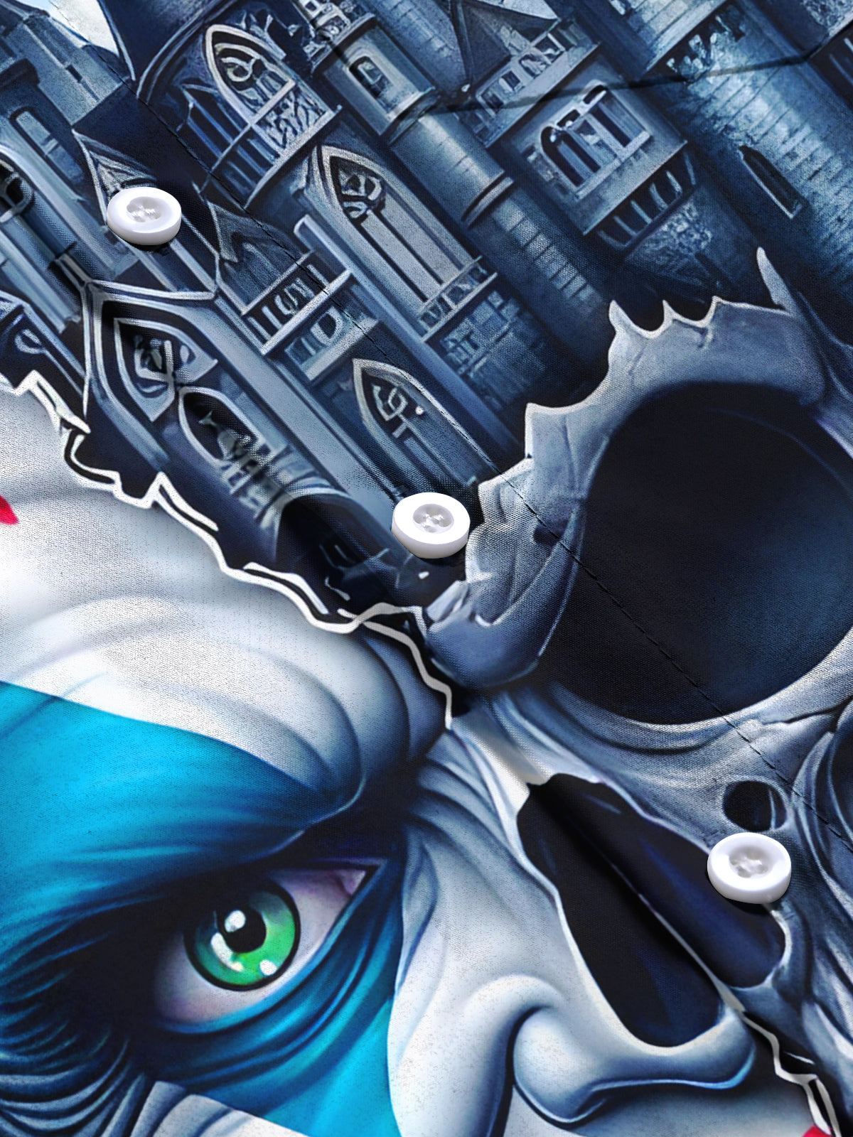 Joker Skull Men's Pocket Short Sleeve Shirts