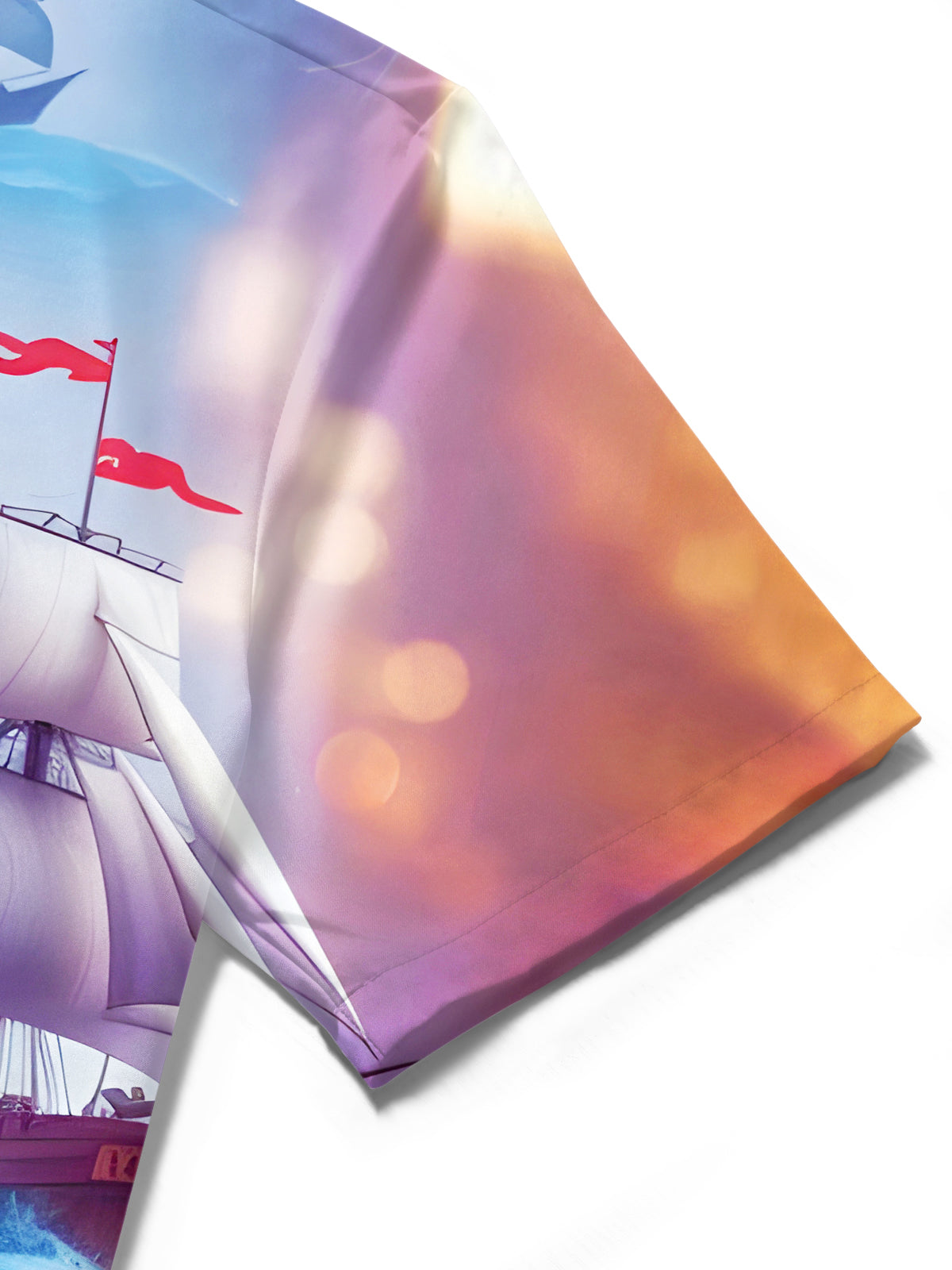 Guitar Sailboat Men's Pocket Short Sleeve Shirts