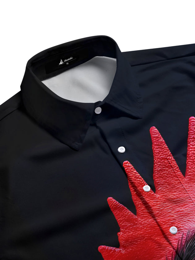 men's short sleeve shirt side view