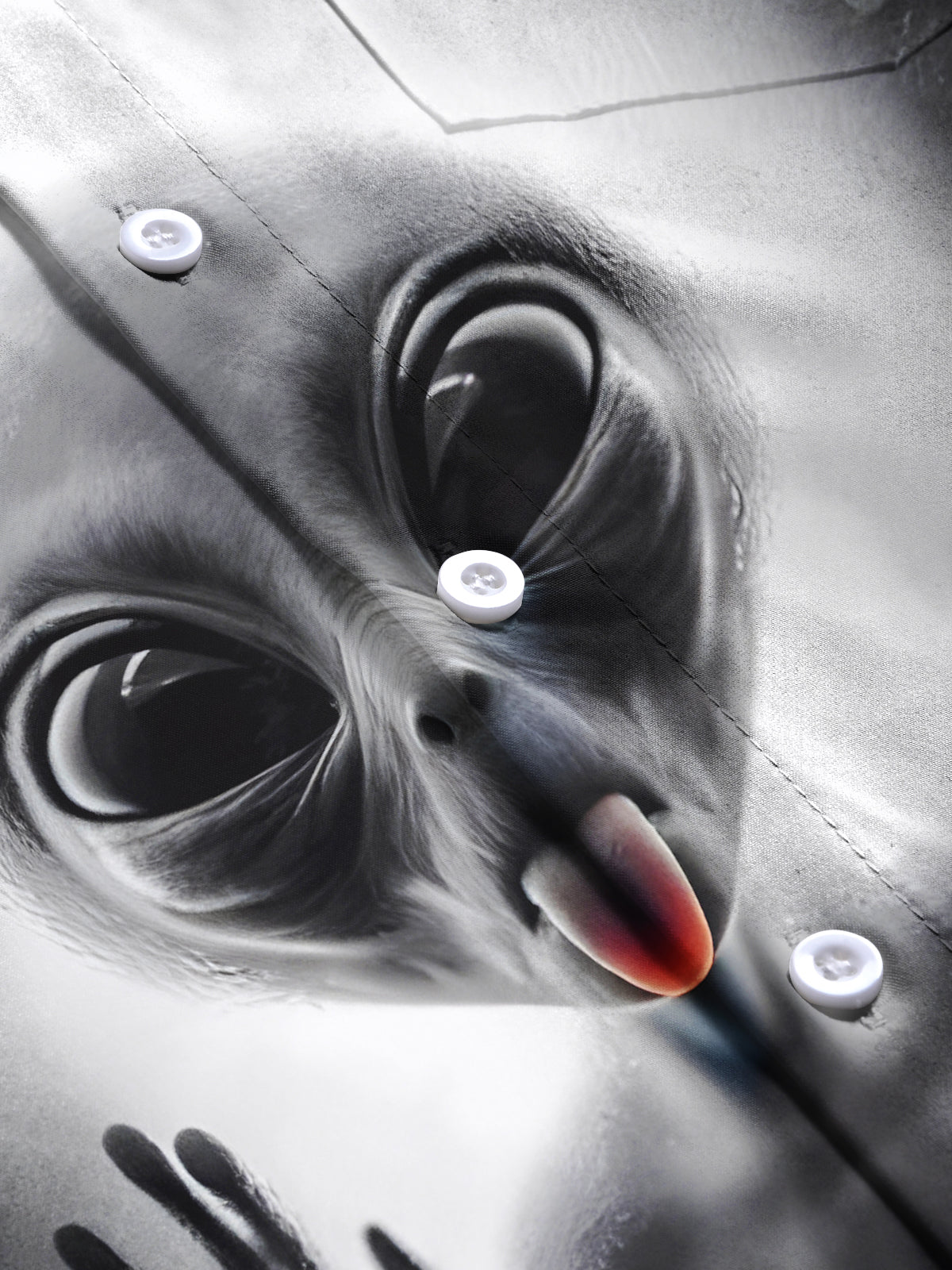 Funny Alien Men's Pocket Short Sleeve Shirts