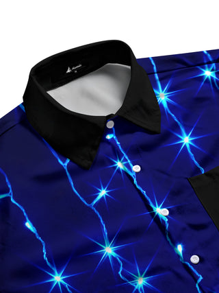 men's printed short sleeve flat lay shirt