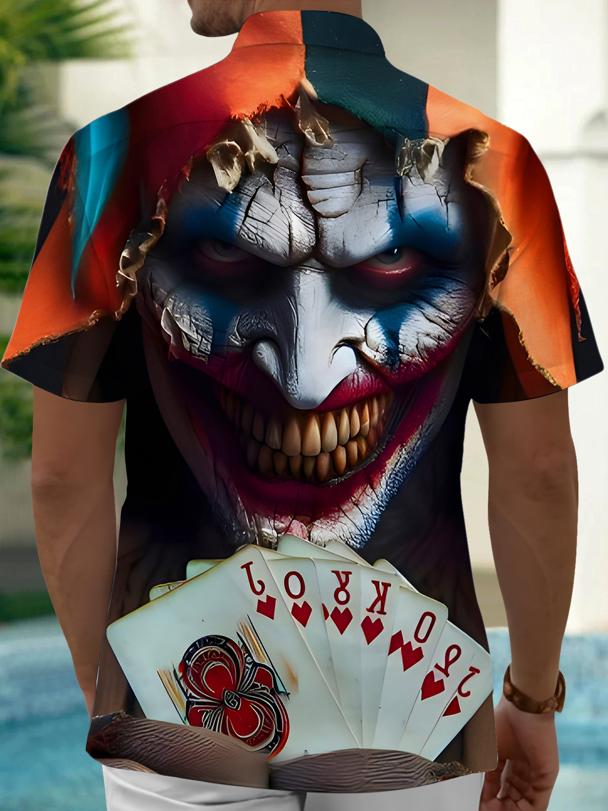 Joker Poker Men's Pocket Short Sleeve Shirts