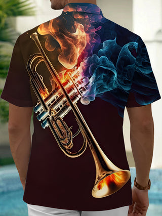 men's band shirt back view