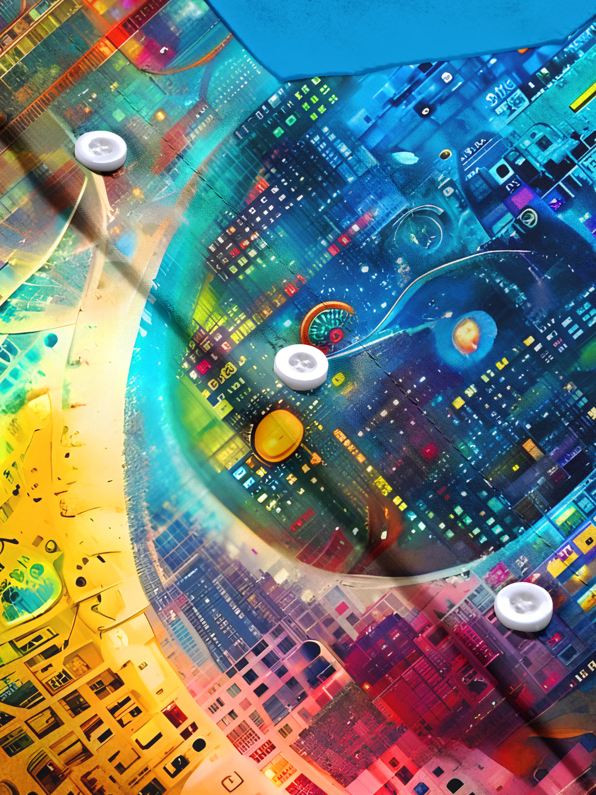 Hawaiian Abstract Men's Pocket Short Sleeve Shirts