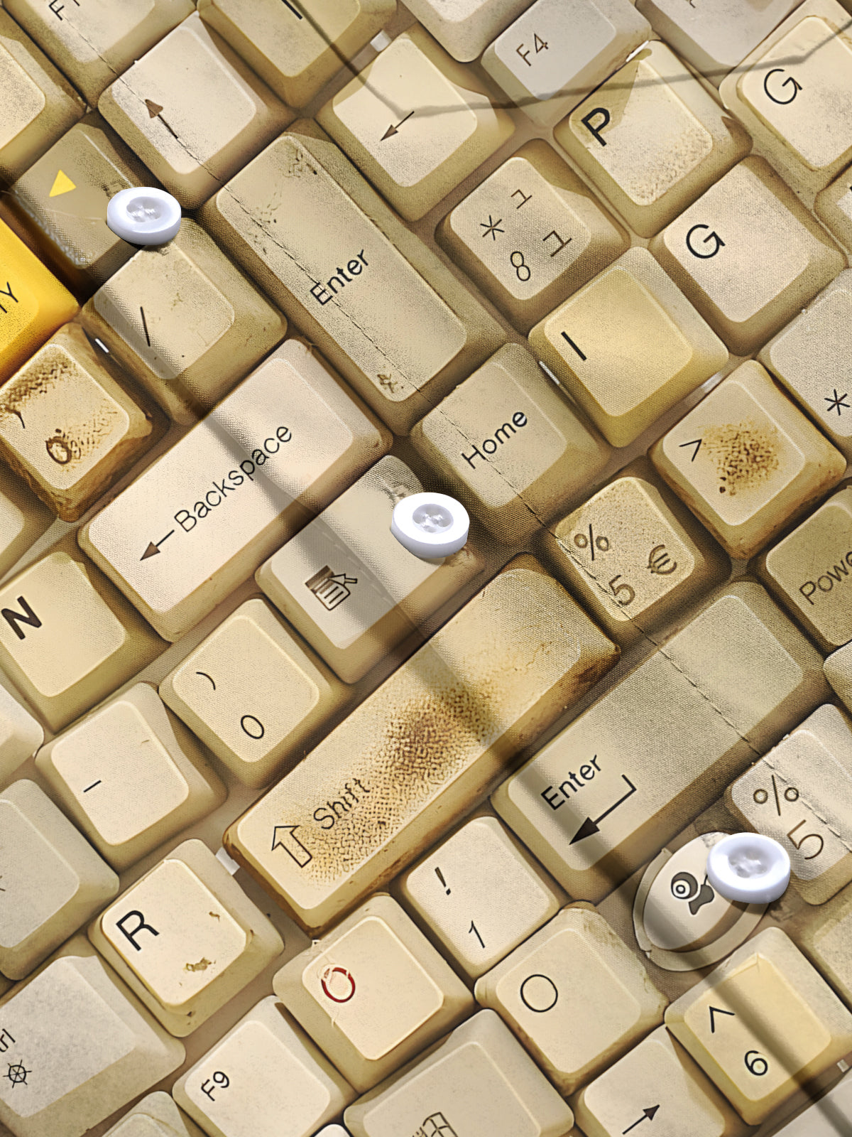 Keyboard Print Men's Pocket Short Sleeve Shirts