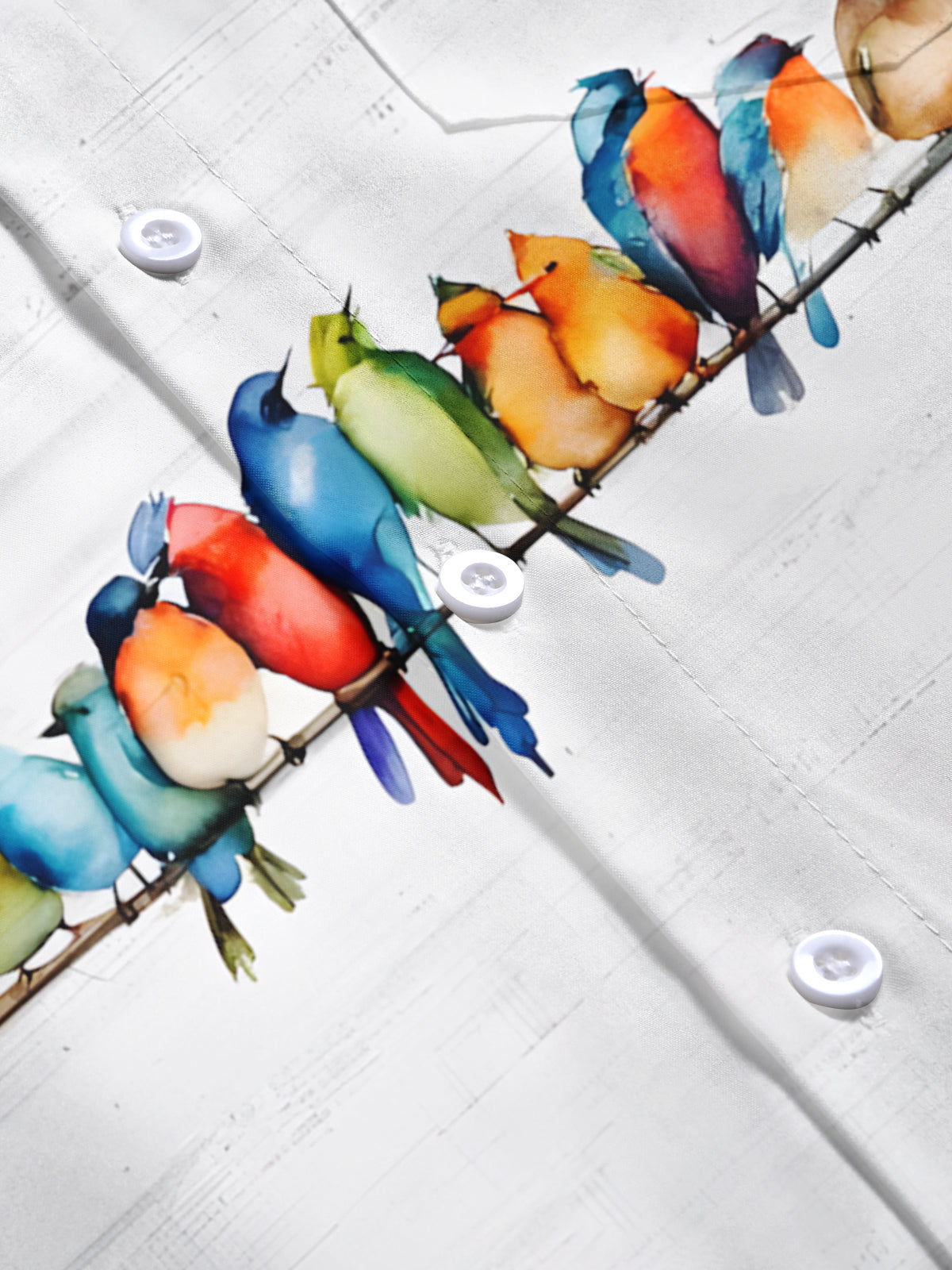 Birds Men's Pocket Short Sleeve Shirts