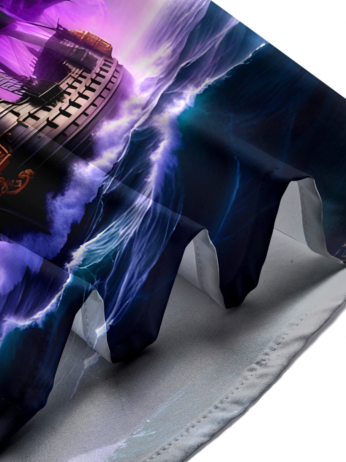 Hawaiian Skull Boat Men's Pocket Short Sleeve Shirts