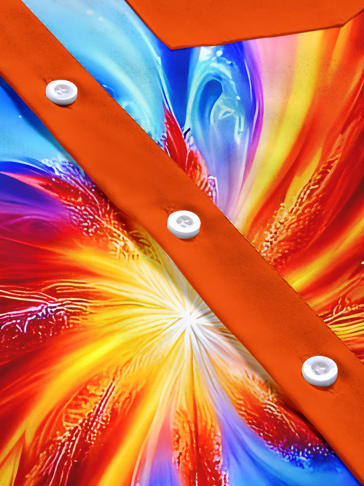 Gradient Tie Dye Men's Pocket Short Sleeve Shirts