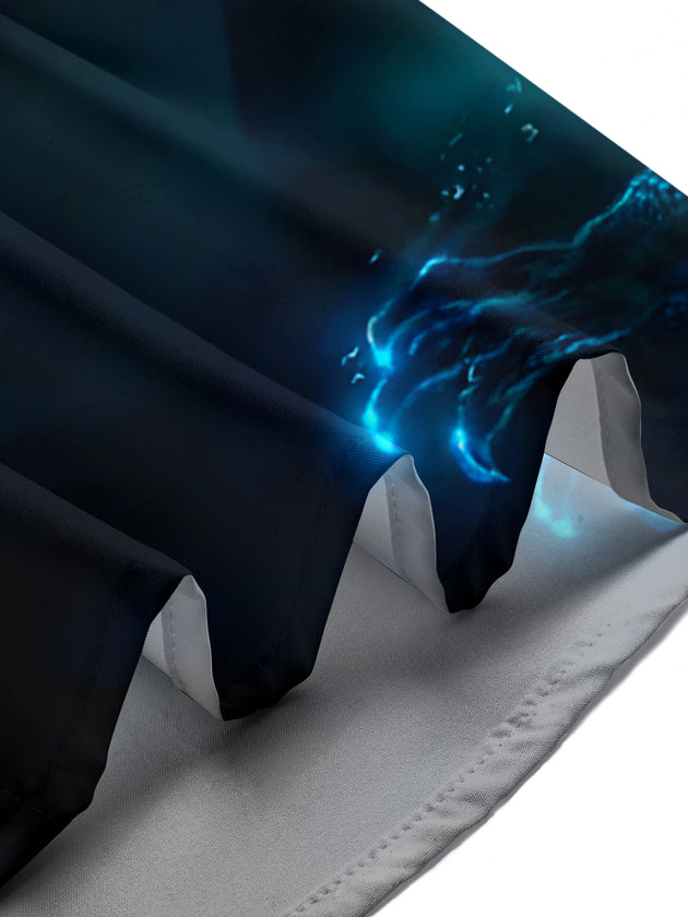 men's dragon print shirt summer vacation