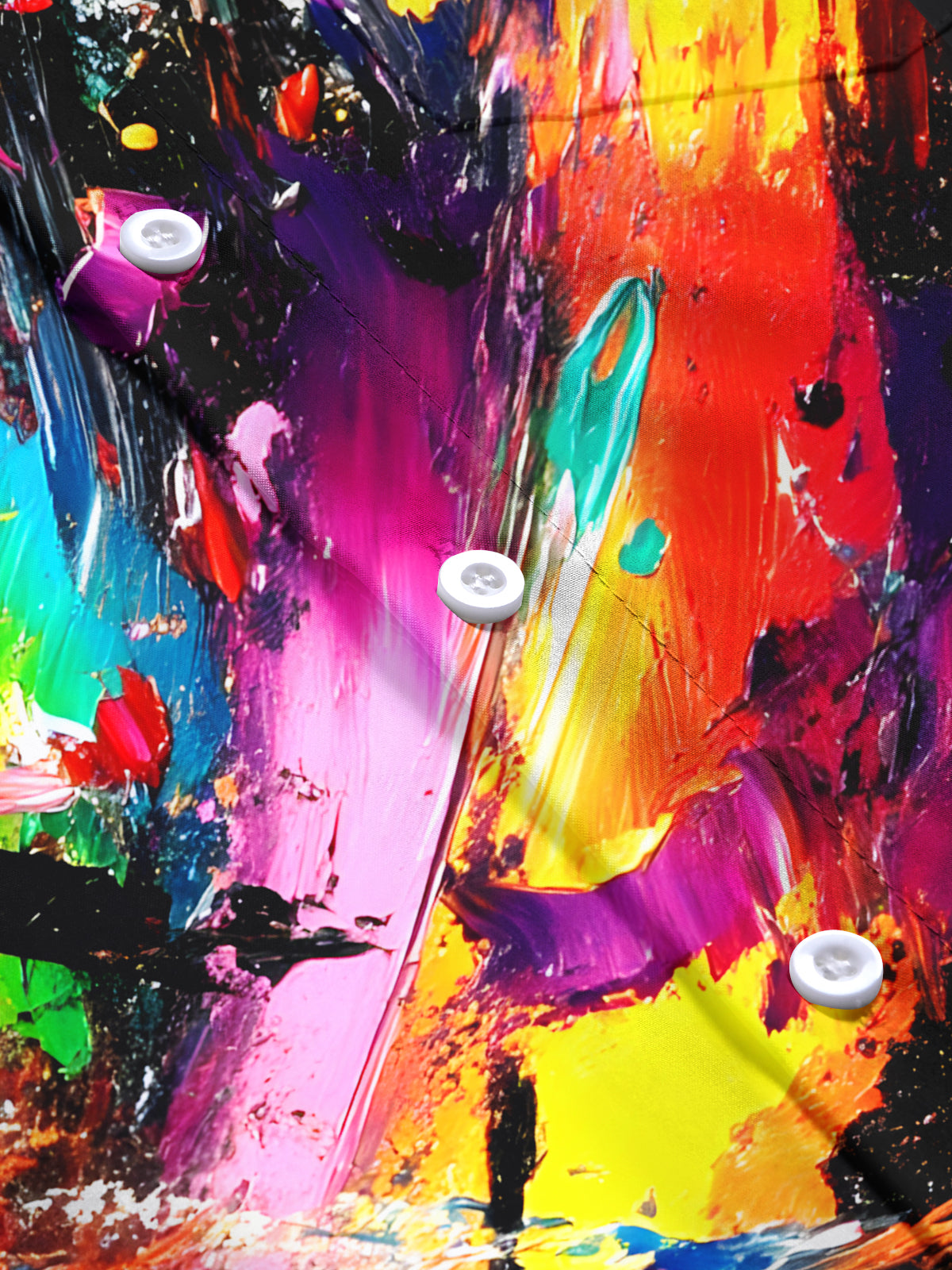 Abstract Art Print Men's Pocket Short Sleeve Shirts