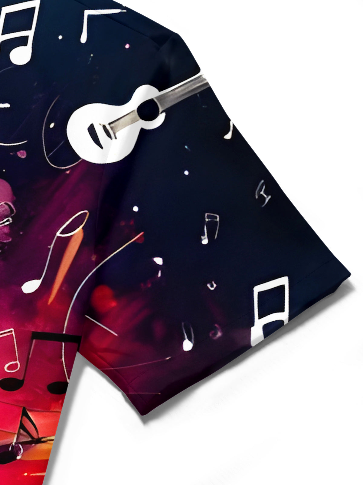 Drum Kit Tie Dye Men's Pocket Short Sleeve Shirts