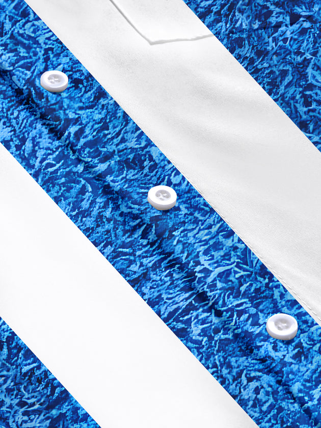 men's printed short sleeve flat lay shirt