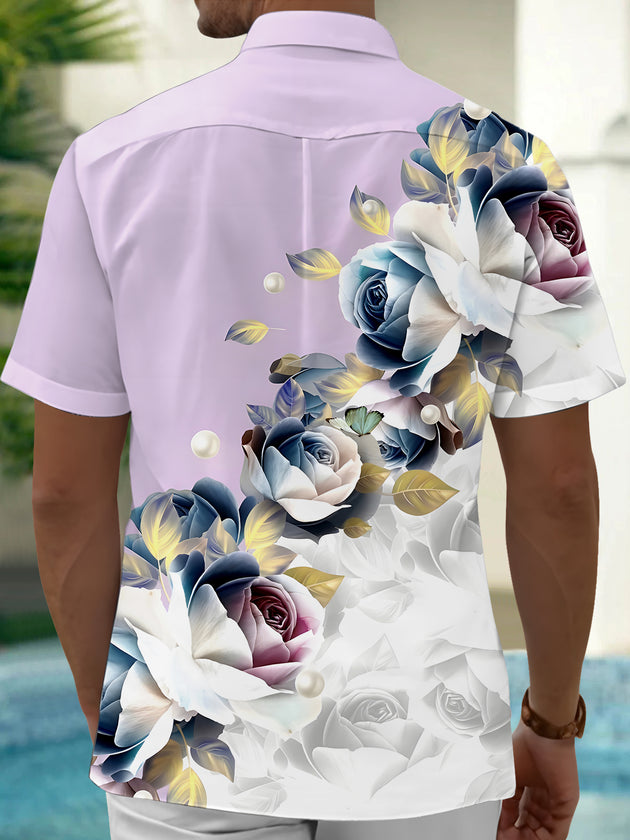 men's botanical shirt side view