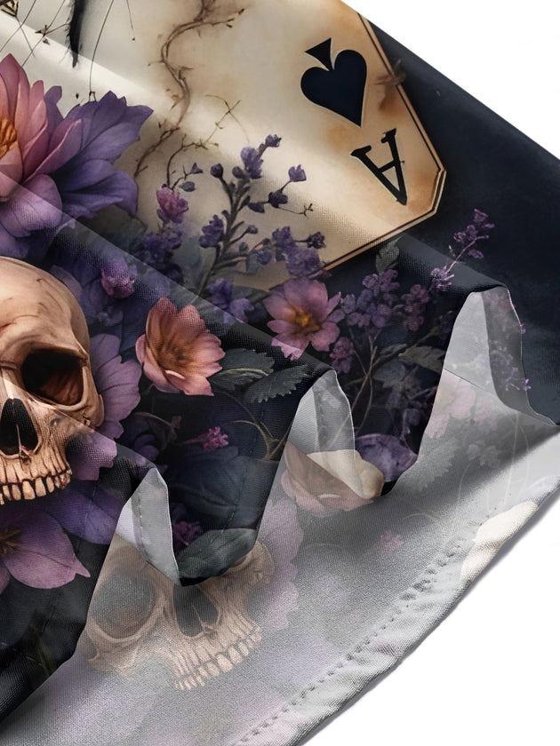 men's skull print shirt summer vacation view 7