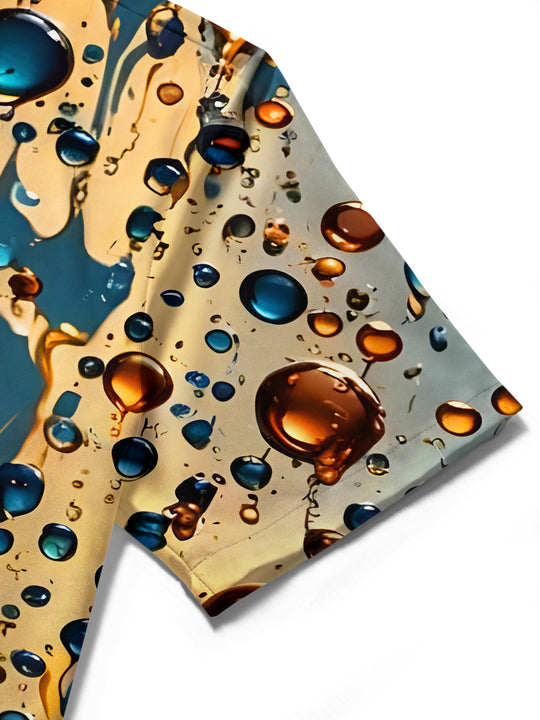 men's printed shirt close-up short sleeve