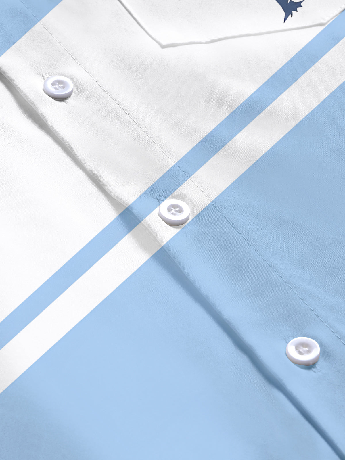 Hawaiian Colorblock Coconut Tree Print Men's Pocket Short Sleeve Shirts