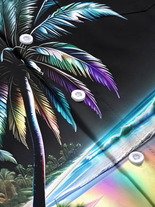 men's Hawaiian shirt close-up short sleeve