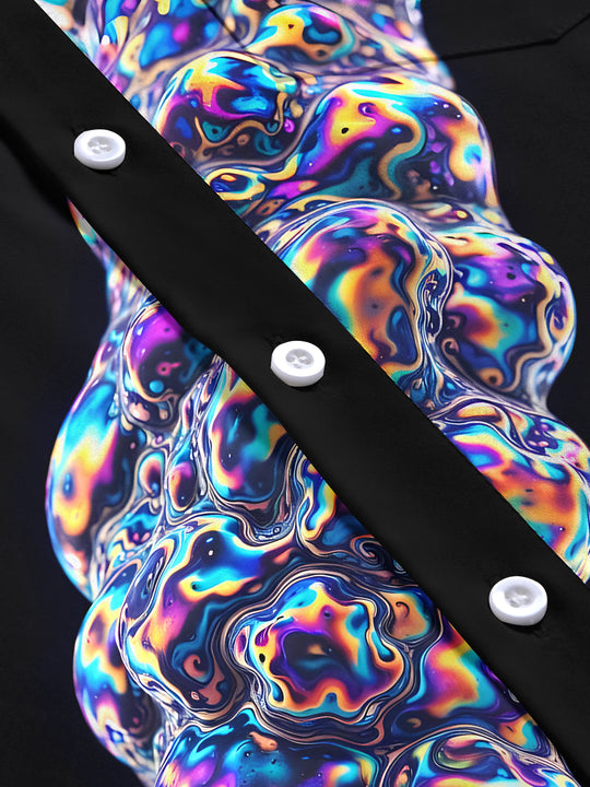 men's Hawaiian shirt close-up short sleeve
