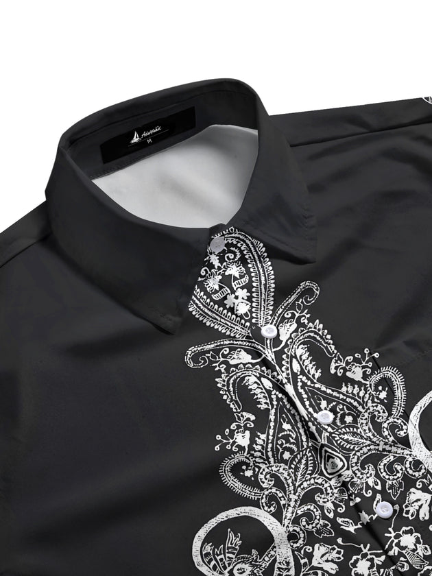 men's botanical shirt side view
