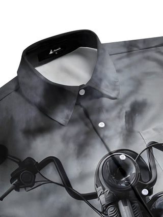 men's printed short sleeve flat lay shirt