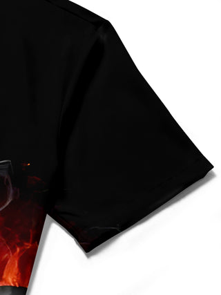 men's skull print shirt summer vacation