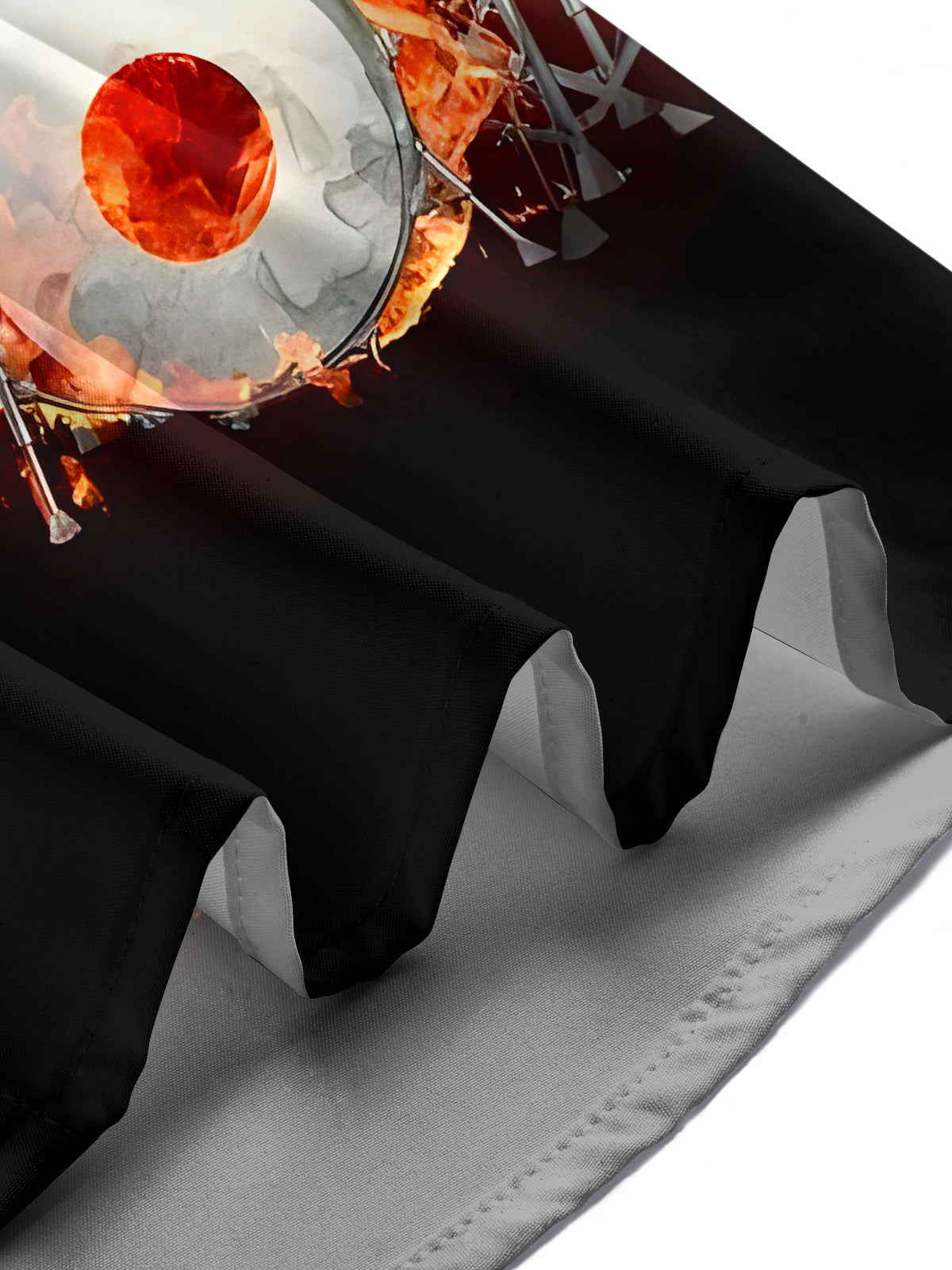 Skull Drum Kit Men's Pocket Short Sleeve Shirts