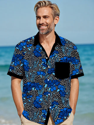 men's floral shirt front view
