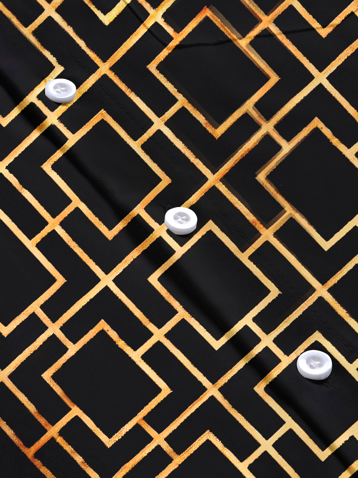 Geometric Print Men's Pocket Short Sleeve Shirts