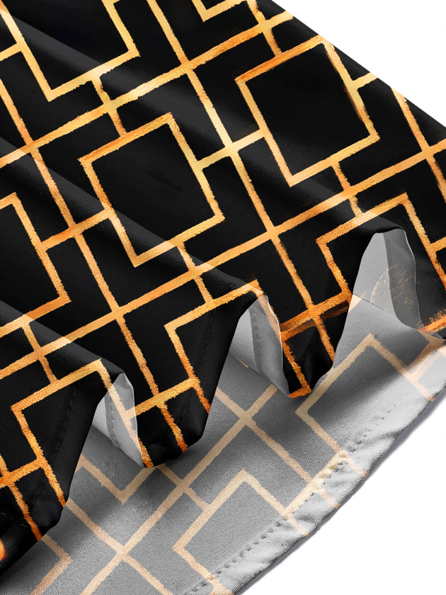 Men's geometric print pocket short sleeve shirt casual lifestyle