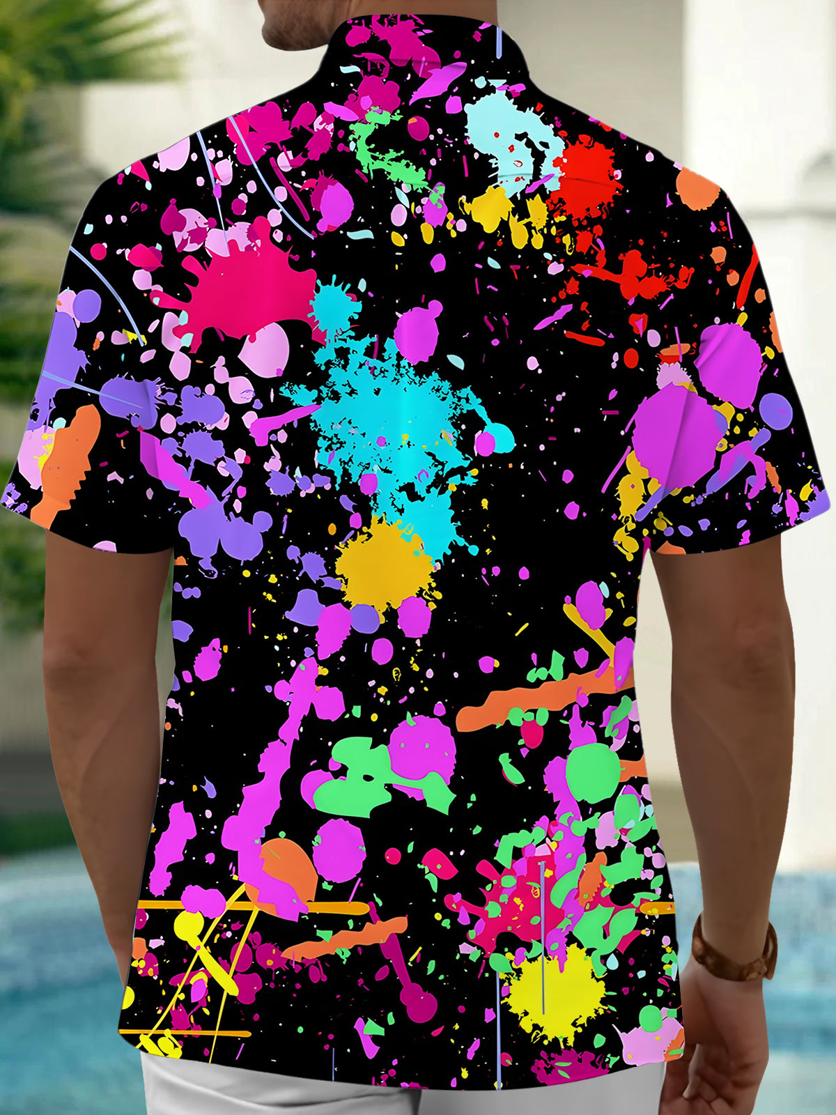 Hawaiian Gradient Men's Pocket Short Sleeve Shirts