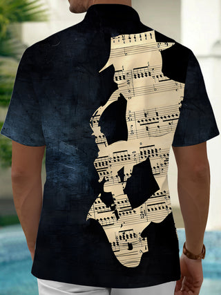 men's band shirt back view
