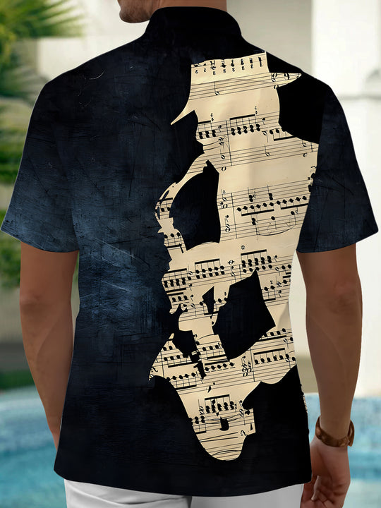 men's band shirt back view