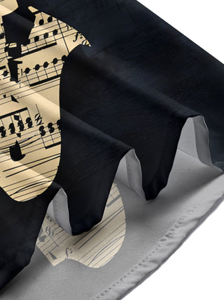 men's music print shirt summer vacation